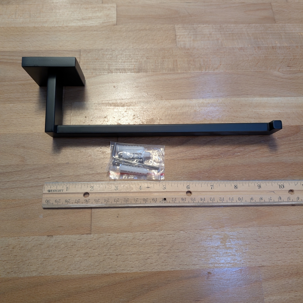 Mate Black Hand Towel Wash Cloth Rack 9 Inches